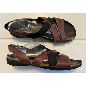 Keen Dauntless Womens 10.5 Athletic Slingback Strap Hiking Sandal Shoe Red Black